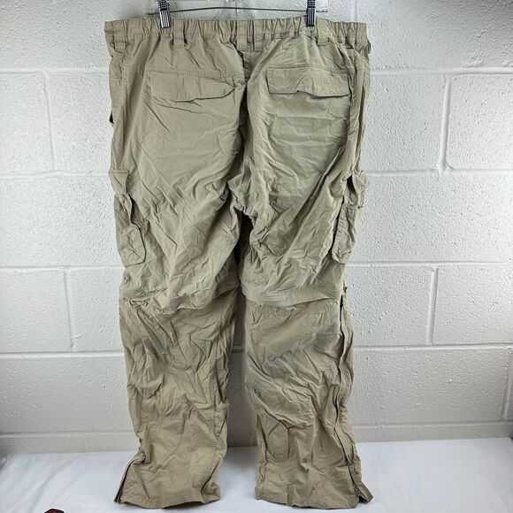 REI Cargo Pants Men Beige Switchback Army Hiking Convertible Paratrooper Sz XXL - Picture 9 of 11